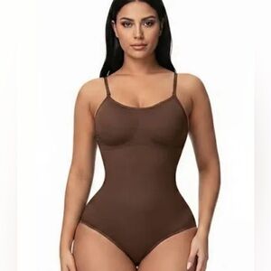 Set of TWO Bodysuits in Brown, and cream